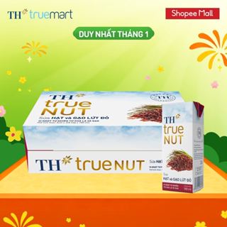  Thùng Sữa Hạt và Gạo Lứt Đỏ TH true NUT milk 180ml  48 Hộp  