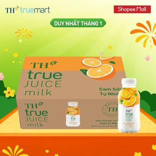  Thùng 24 chai nước uống sữa trái cây TH true JUICE milk cam tự nhiên 300 ml  300 ml x 24  