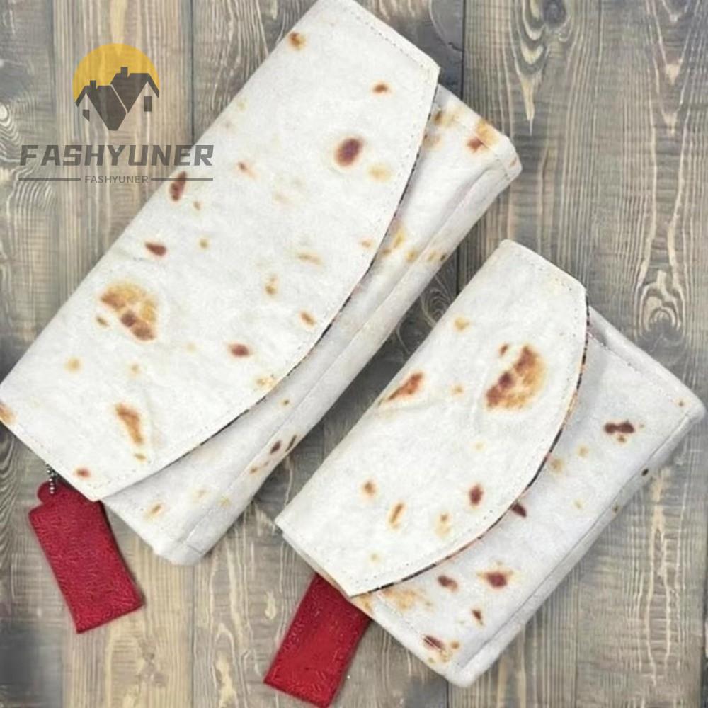 Ví FASHYUNER Burrito, Kẹp tiền xu có thể gập lại Burrito, có khe cắm thẻ Nhiều ngăn đựng thẻ