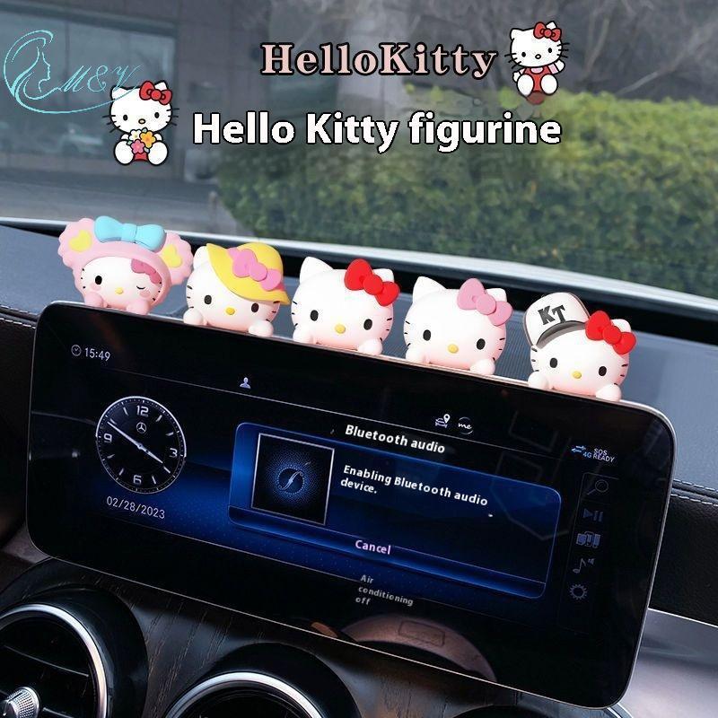 Gent 1 Bộ Đồ Trang Trí Kawaii Hello Kitty 3D Xe Dễ Thương Chống Thấm Nước Có Thể Tháo Rời Hoạt Hình 