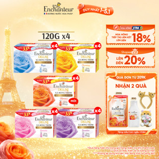  Combo 4 Xà bông cục Enchanteur hương nước hoa  90g   120g x 4  