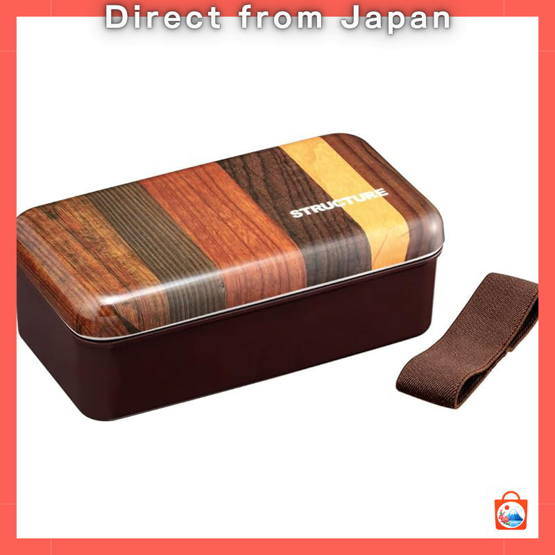 【Direct from Japan】
Skater Japanese Wood Grain Brown Antibacterial Lunch Box and Chopsticks Set