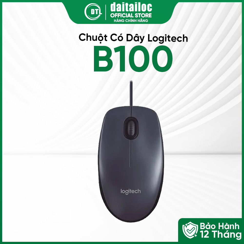 Chuột văn phòng Có Dây Logitech B100 | Chính Hãng | Bảo Hành 36 Tháng