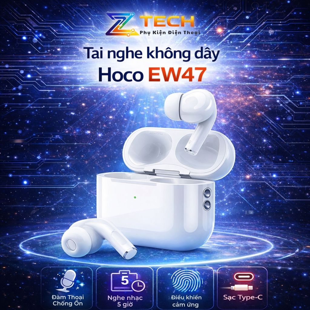 Tai nghe bluetooth không dây HOCO EW47 - V5.3 bản pin 7H chính hãng