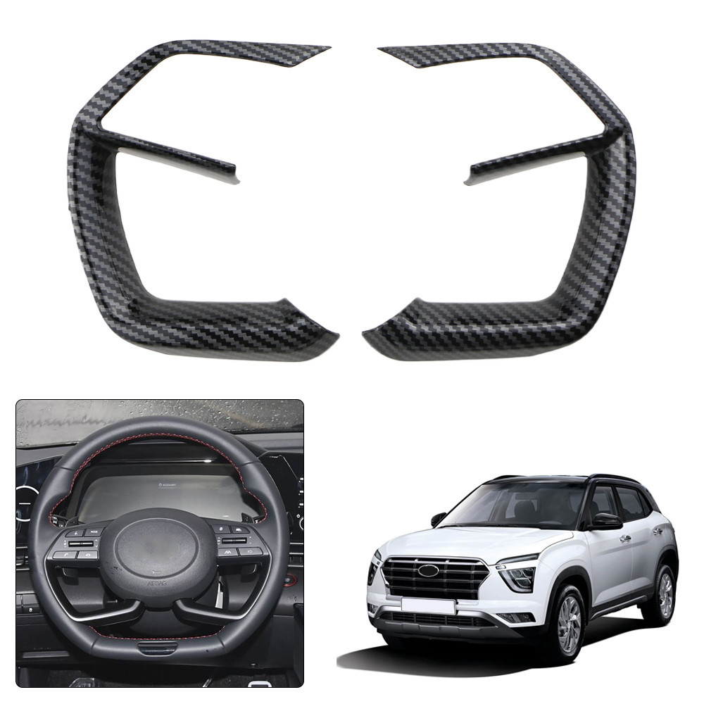 Sợi Carbon Cho Xe Hyundai Creta 2020 - 2025 Creta Grand 2025 Vô Lăng Bảng Điều Khiển Bao Trang Trí M