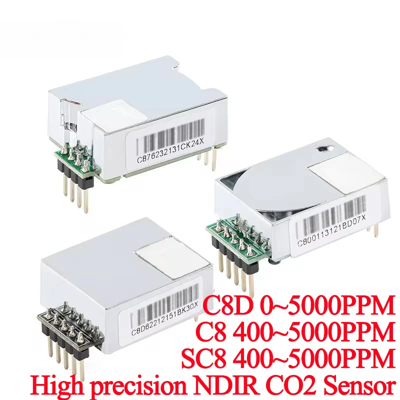 C8D SC8 C8 NDIR Hồng Ngoại IR CO2 Cảm Biến Carbon Dioxide Mô Đun Phát Hiện Nồng Độ Khí Độ Chính Xác 