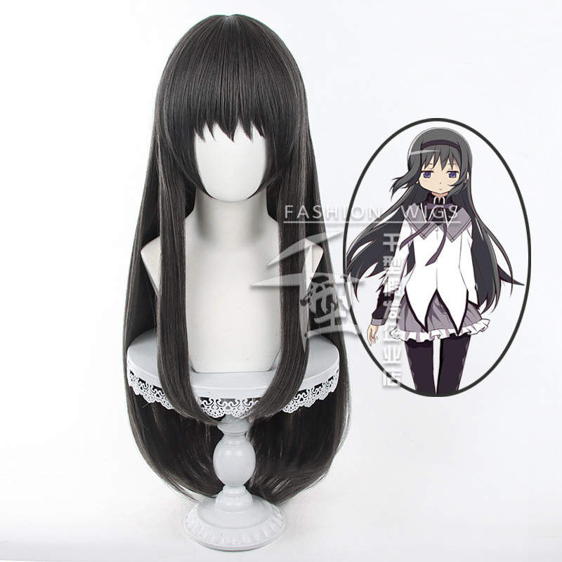 Tóc giả cosplay Misscoo Akemi Homura, phong cách Puella Magi Madoka, màu xám đậm