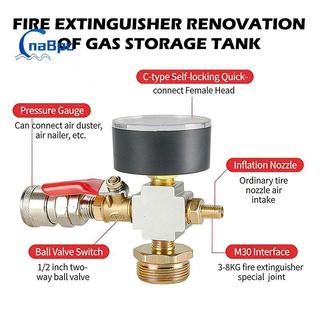 < CnaBpc > Bộ chuyển đổi máy bơm không khí PCP với bộ chuyển đổi bình chữa cháy Đầu nối bình khí nhỏ chống rò rỉ để nạp lại mới