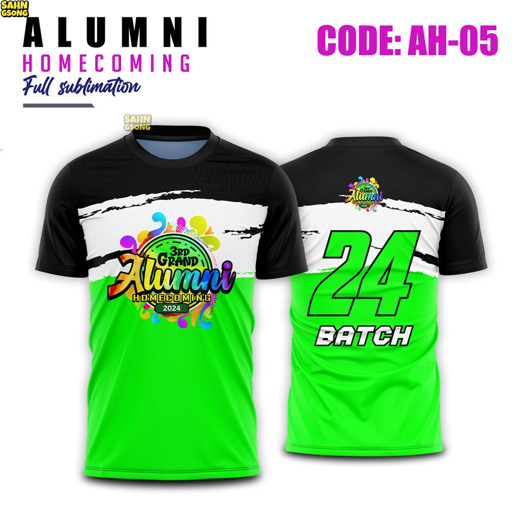 Thiết kế chủ đề 3D Grand Alumni Homecoming: Áo thun in hình thăng hoa toàn diện. Áo thun / áo thun U