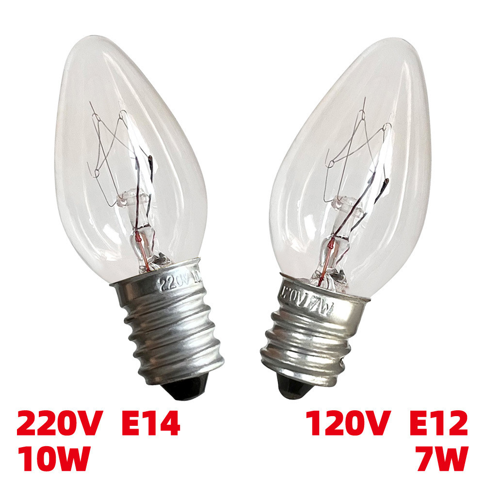 [Tùy chọn 110V / 220V] Dụng cụ máy C7 Bóng đèn nhỏ E14 / 220V / 10W E12 / 110V / 7W Range Hood Máy m