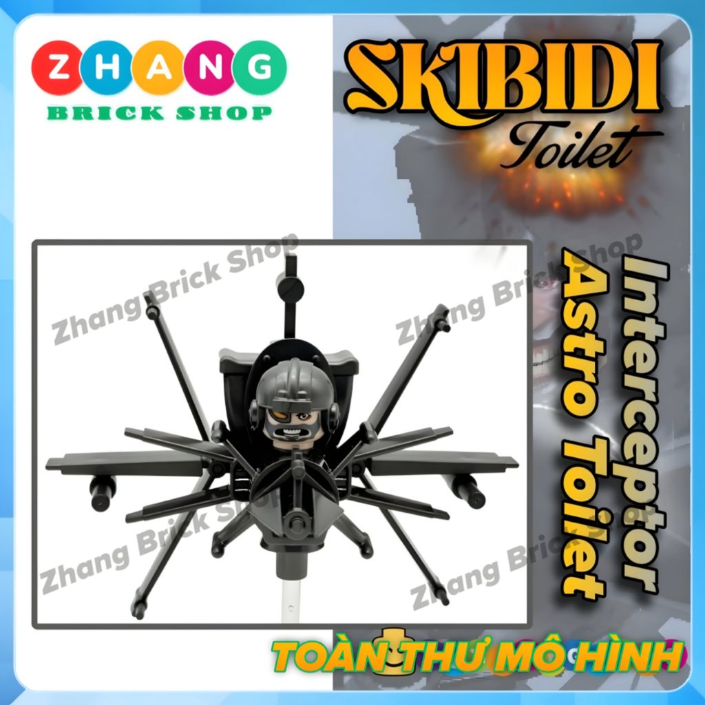 Mô hình nhân vật Skibidi Toilet quà tặng sinh nhật Interceptor Astro Toilet man KDL833 K2221 Zhang B