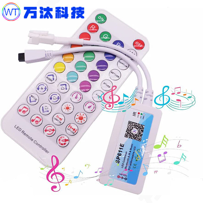 Sp611e Dải đèn Bộ điều khiển dải đèn led Bộ điều khiển thông minh Âm nhạc Ứng dụng điều khiển từ xa 