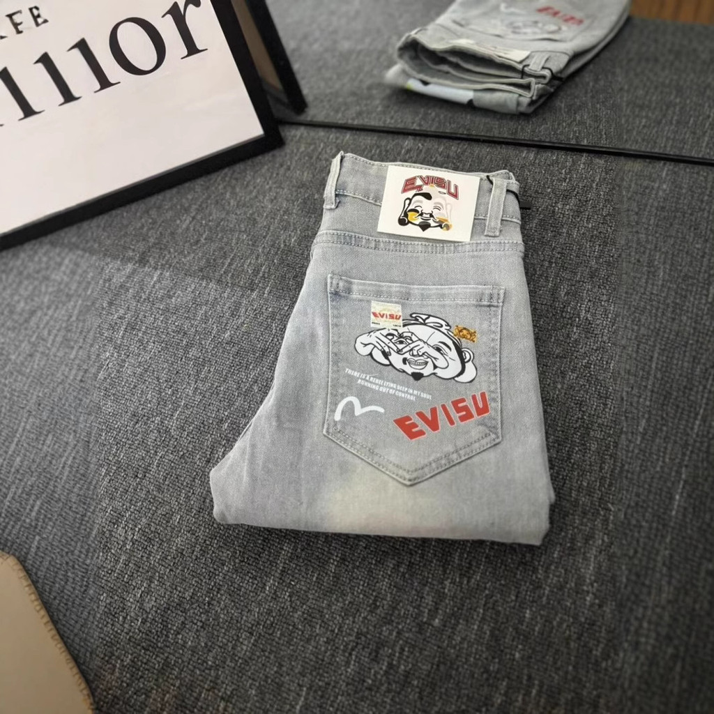 EVISU8024 European Station Jeans Nam In Hình Thường Ngày Slim fit