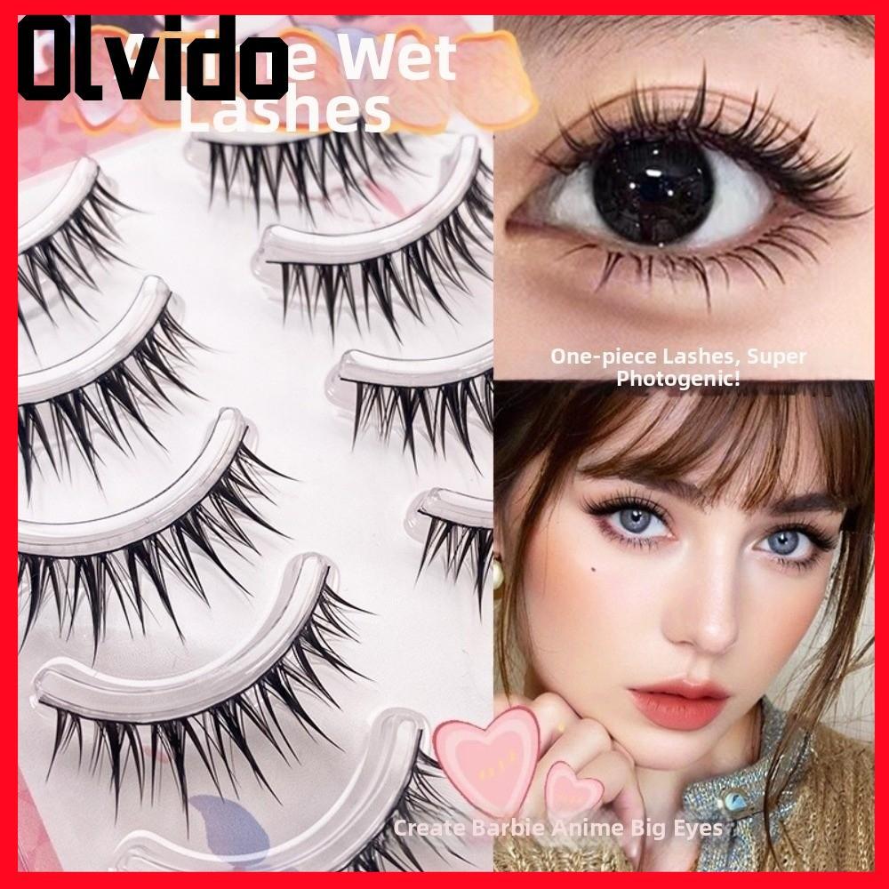 OLVIDO Anime Hoạt Hình Lông Mi Giả, Lông Mi Giả Màu Đen Curvature C DIY, Hợp Thời Trang 7-14MM Dễ Dà