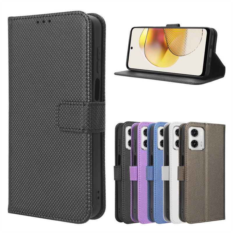 Thích hợp cho Motorola G53Y Ốp điện thoại Motorola G53J 5G Vỏ da điện thoại Thẻ lật Họa tiết kim cươ