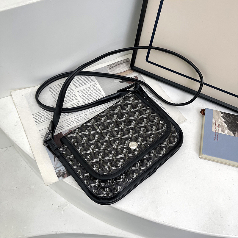 Goyard Goyard Túi phong bì ba lớp Ly hợp đeo vai Túi đựng răng chó Cổ điển Túi vuông nhỏ nam nữ Túi 