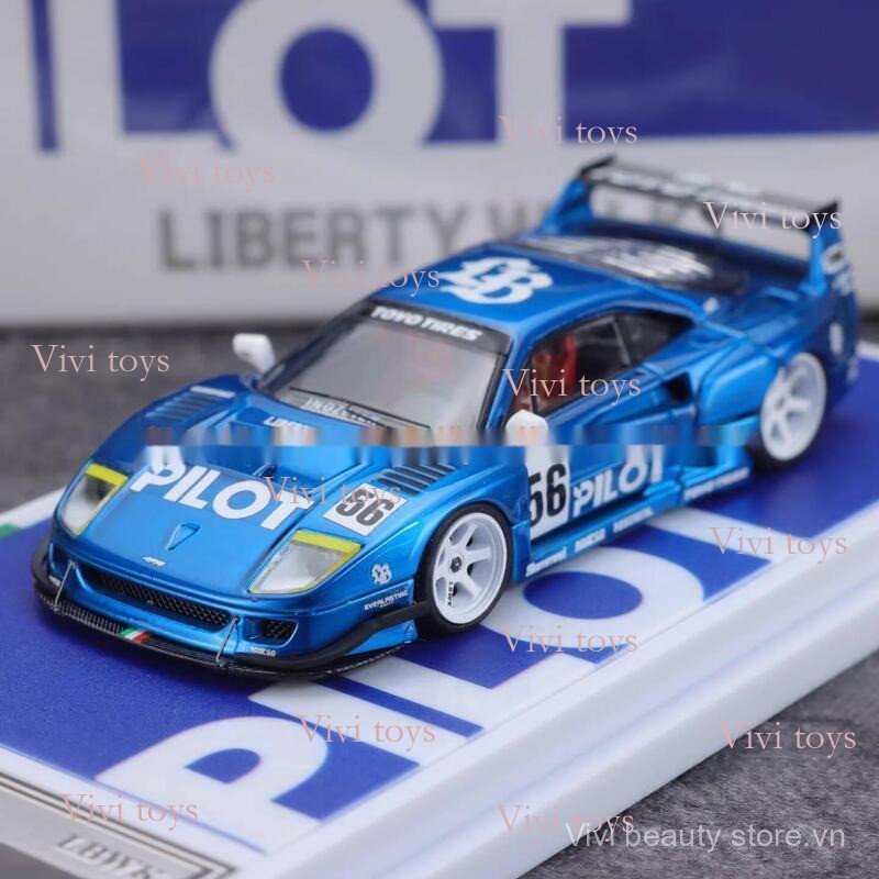 {{Vivi đồ chơi} Top Art 1: 64 F40 LBWK Mô hình xe hợp kim xanh điện mở rộng 251218 KZWM