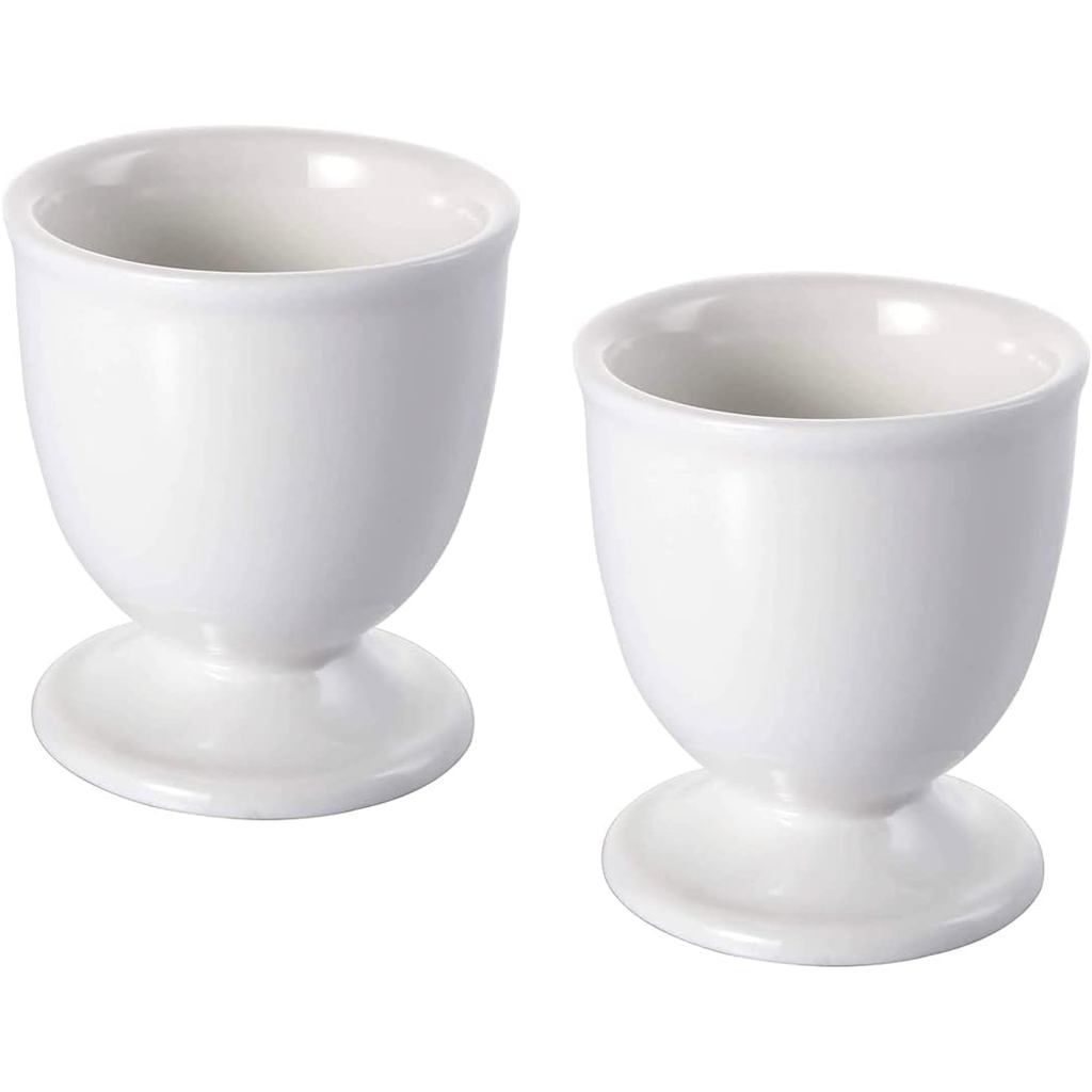 Luzen 2 Chiếc Cốc Trứng Gốm Sứ Chân Đế Trứng Đơn Khay Trứng Tiện Ích Nhà Bếp Dụng Cụ Cho Trứng luộc 