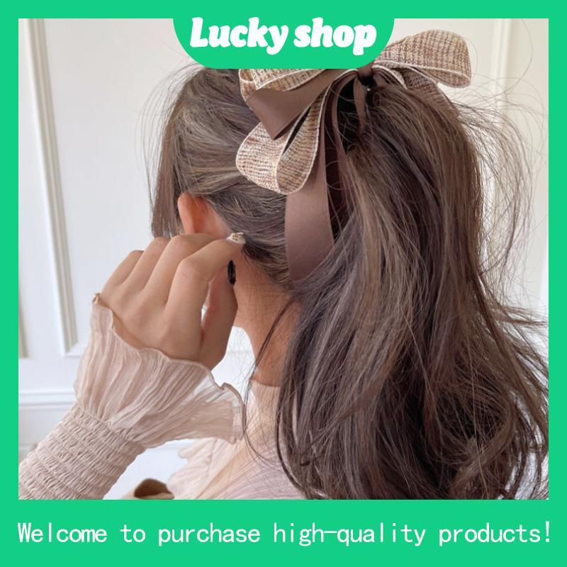 [KEP156] KẸP GẮP TÓC DỌC NỮ HÌNH NƠ, KẸP GẮP ĐỨNG VẢI DẠ HỌA TIẾT SỌC CARO HÀN QUỐC NỮ TÍNH ESIS ACC