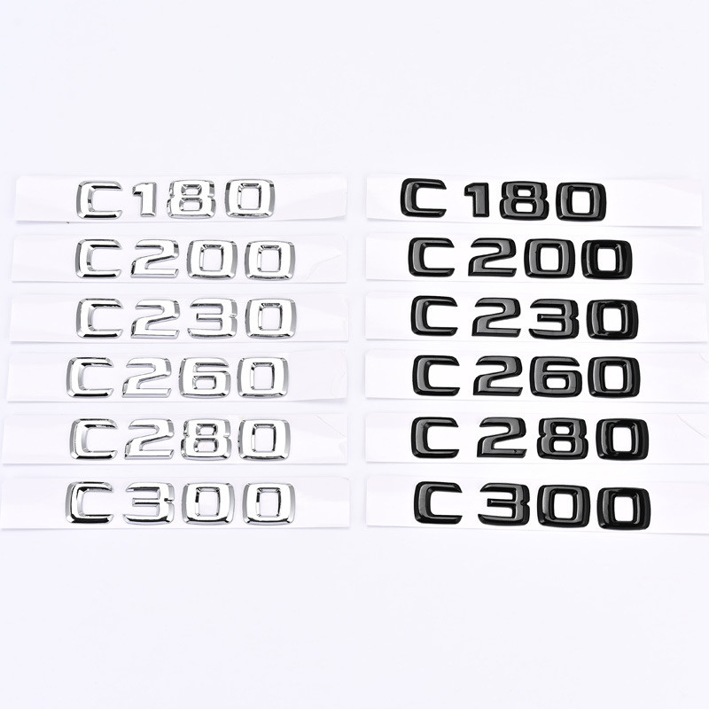 Phong Cách Cũ Thích Hợp Cho Benz Wordmark C180 C200 C230 C260 C280C300 Sửa Đổi Logo Xe Phía Sau Logo