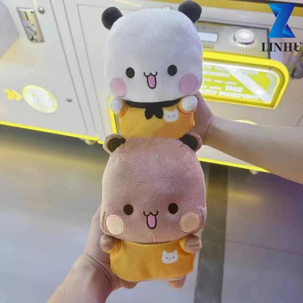 Búp bê nhồi bông LINHU Kawaii Bubu và Dudu, Búp bê nhồi bông hoạt hình Bubu và Dudu Panda, Búp bê gấ