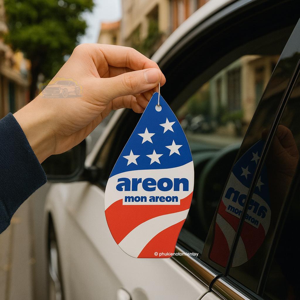 Areon Lá Thơm Treo Xe Ô tô Hương Thơm American Dream Lá Cờ Mỹ Tẩm Tinh Dầu Tạo Mùi Thơm Tự Nhiên Trong Xe 2