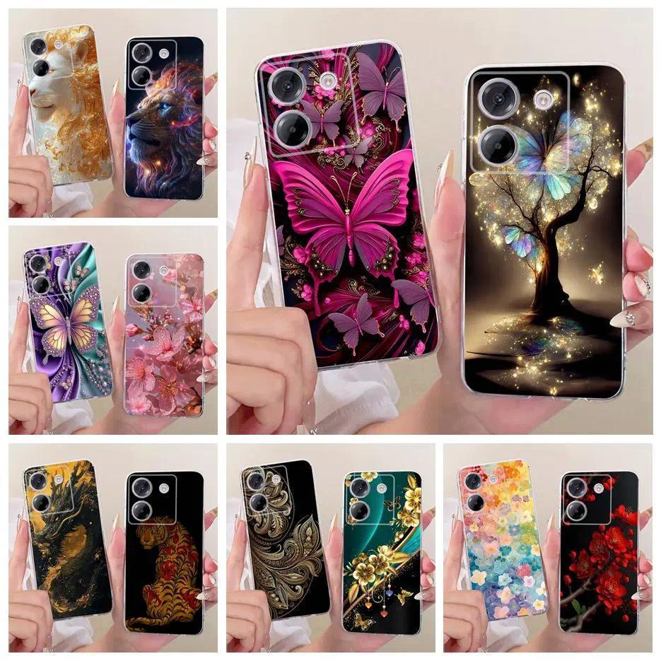 Dành Cho Xiaomi Poco M7 Pro 5G Ốp Lưng Sang Trọng Cây Bướm Sơn Bao Silicon Mềm Điện Thoại Csae Cho X