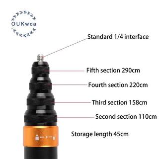 OUKwca Sợi Carbon Vô Hình Phiên Bản Mở Rộng Gậy Selfie Có Thể Điều Chỉnh Cực Nối Dài Cho Máy Ảnh Toàn Cảnh Insta360 Camera Hành Động Mới