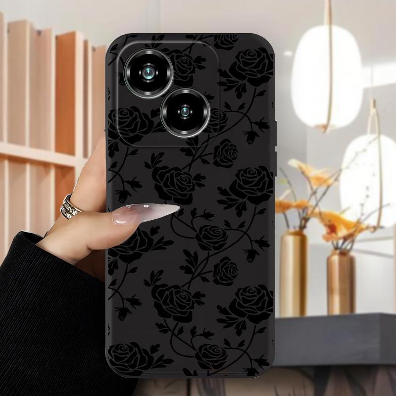 Ốp Điện Thoại Cho ZTE Nubia Neo 2 5G Nubia Focus Pro 5G Nubia Air Luxury Dark Rose Matte Mềm Chống S