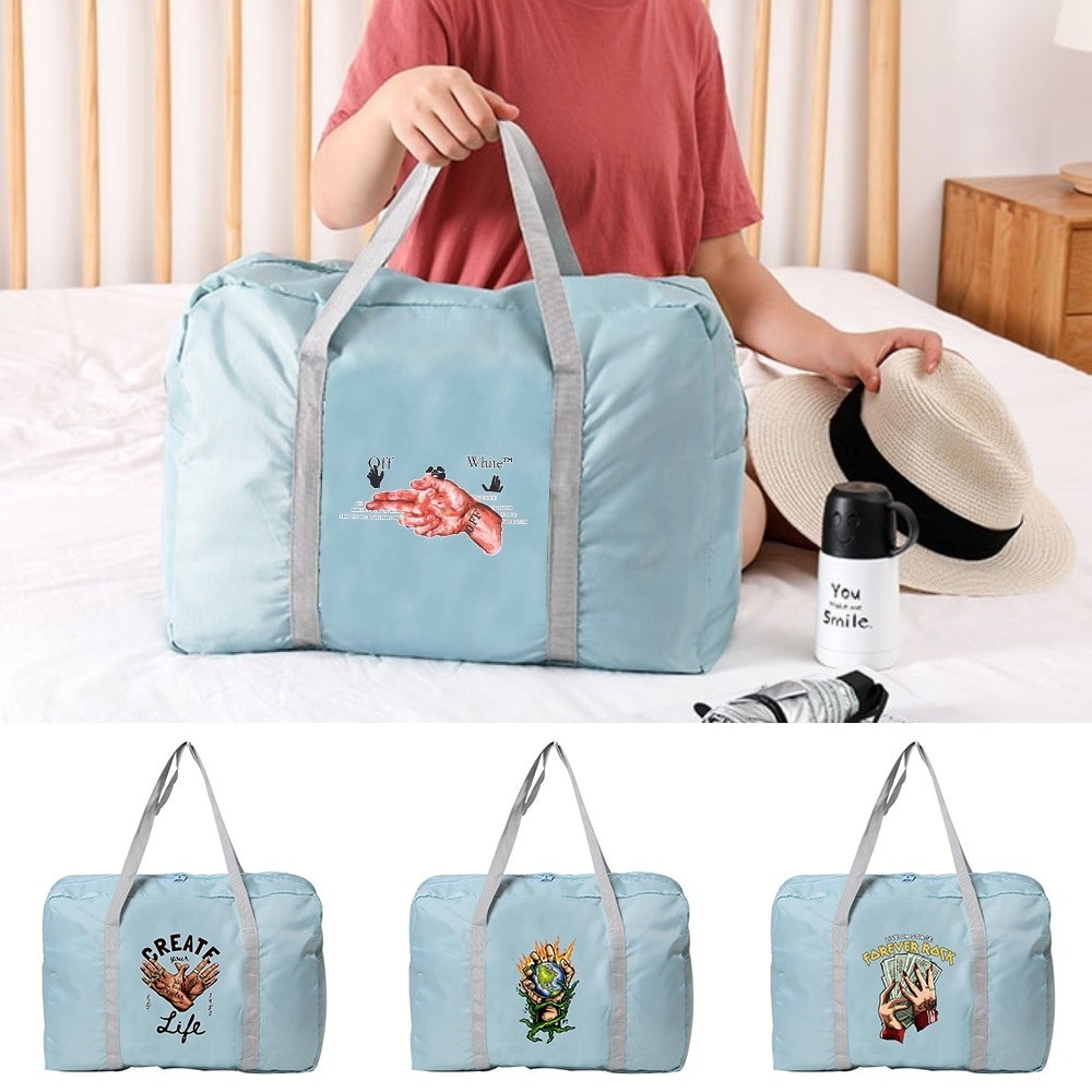 Tangan Dapat dilipat Travel Bag Unisex Foldable Duffle Bag OrganizersPacking Cubes Portable Hand pri