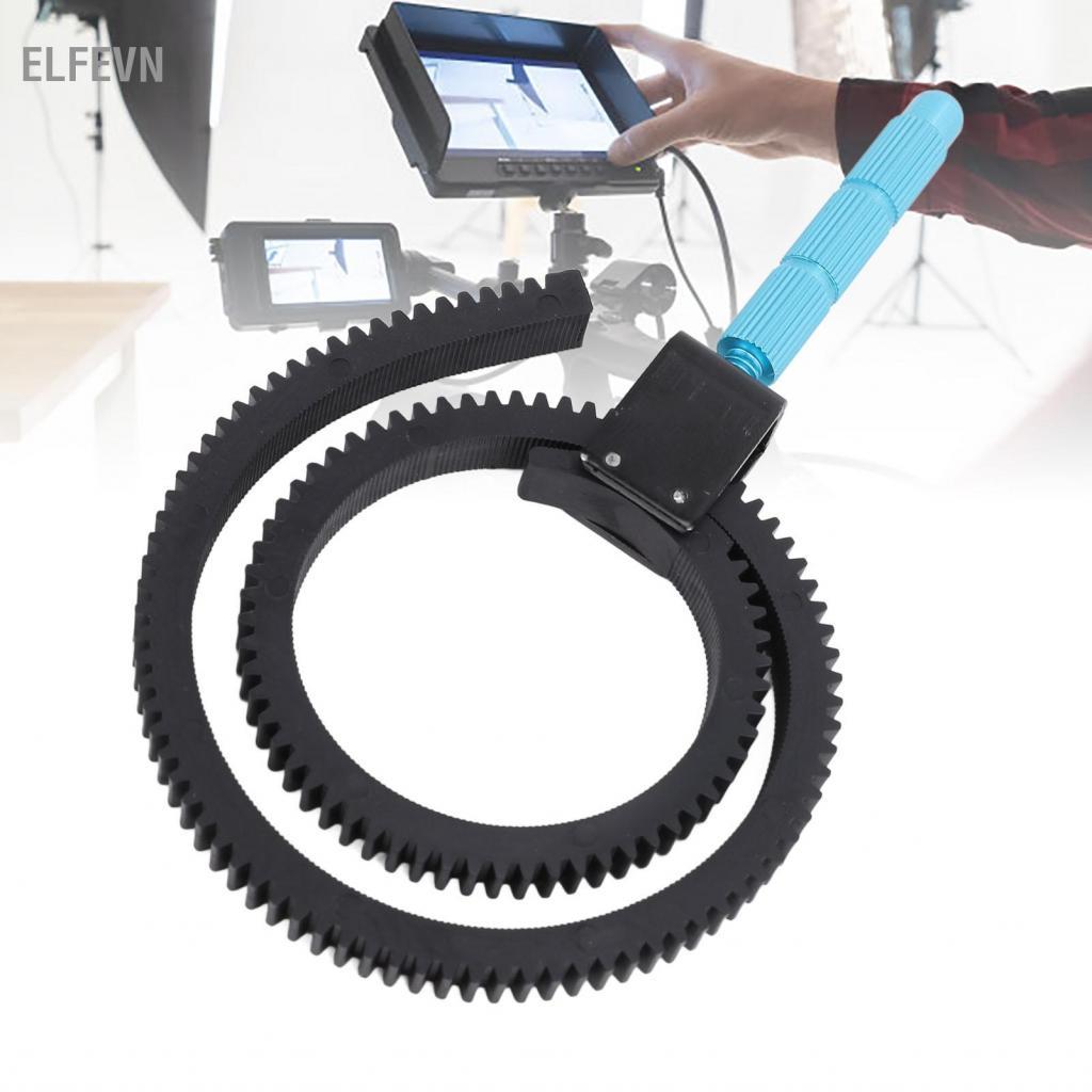 Elfevn Máy ảnh DSLR Follow Focus Ring Professional 14.2in Thiết bị dễ vận hành cho ống kính 55mm