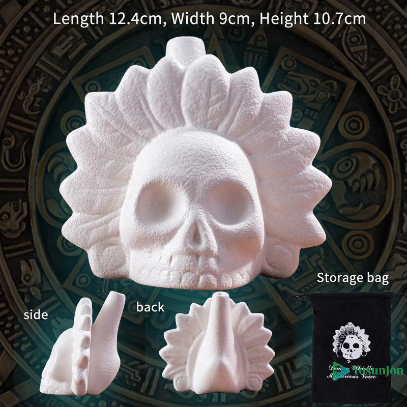 YosunJon] Oril Aztec Death Còi To La hét Aztec Death Whistle Mới lạ Skeleton Còi Halloween Đồ dùng d