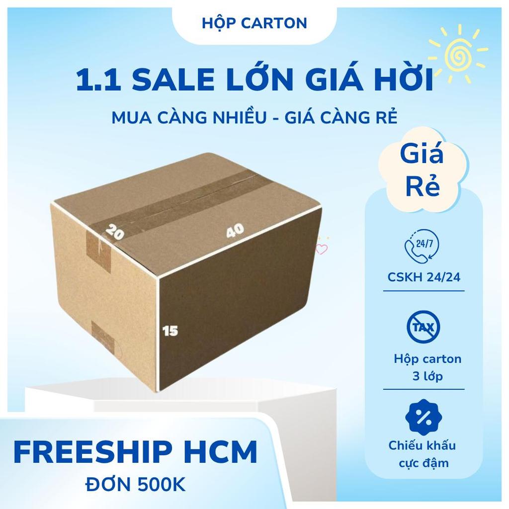 combo 50 chiếc hộp carton mã 40x20x15 giá rẻ
