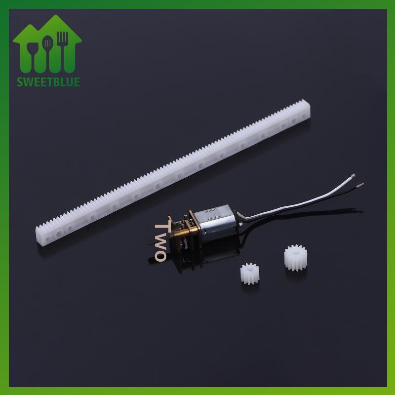 SWEET 125mm Giá dẫn hướng Bánh răng lỗ 3D Thanh truyền động tuyến tính N20 Bộ động cơ bánh răng 12 r