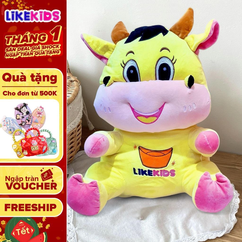 Gấu Bông Cho Bé Kiểu Dáng Con Trâu Cute - LikeKids