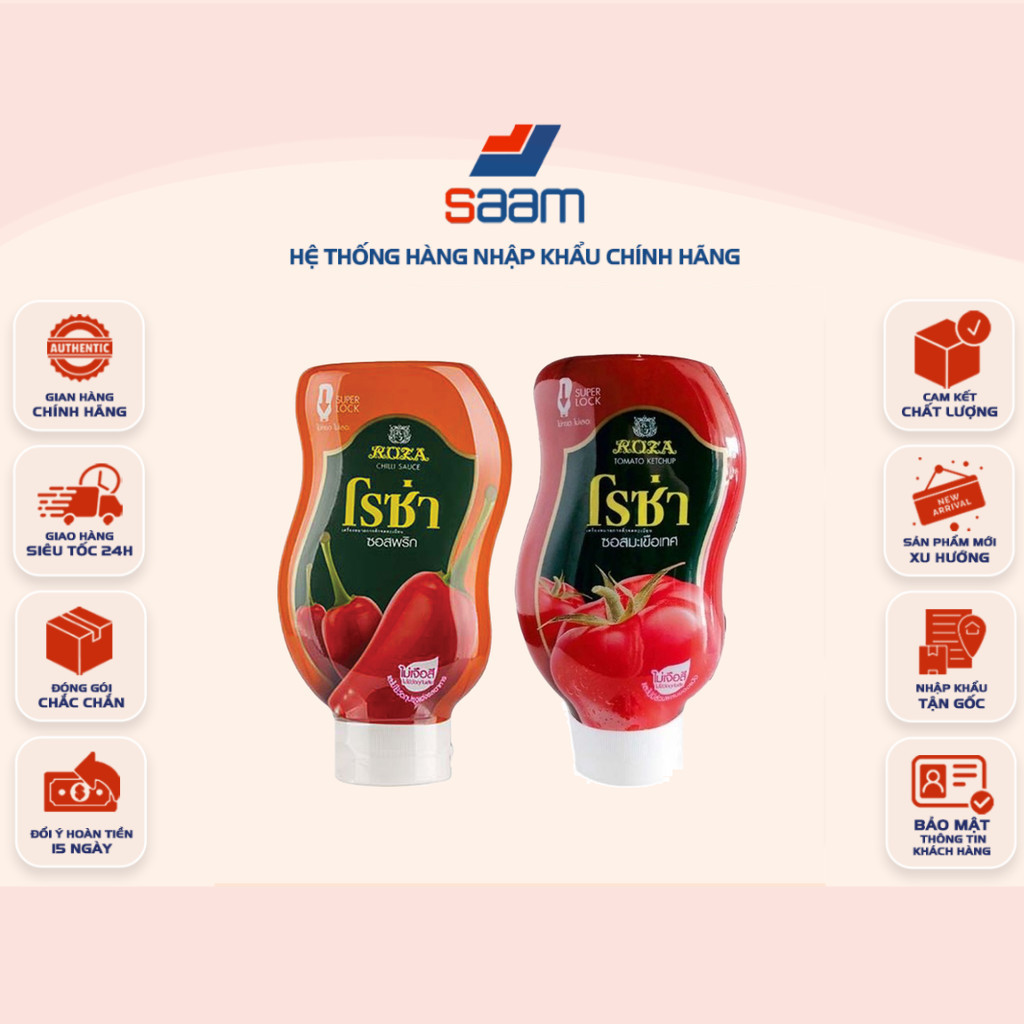 [ĐỦ SIZE] Tương Ớt & Tương Cà Ketchup Roza Csfood Thái Lan Chính hãng