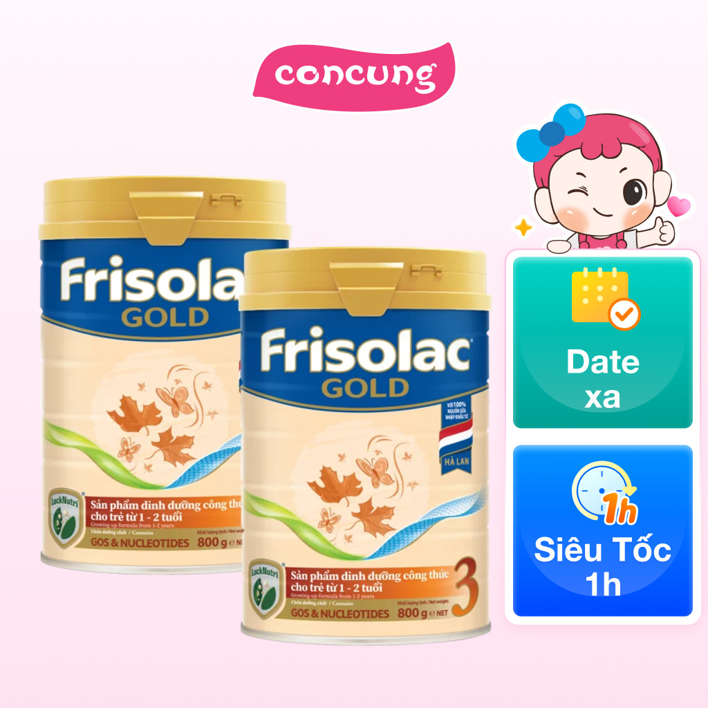Combo 2 Frisolac Gold 3, 1 - 2 tuổi (850gr)