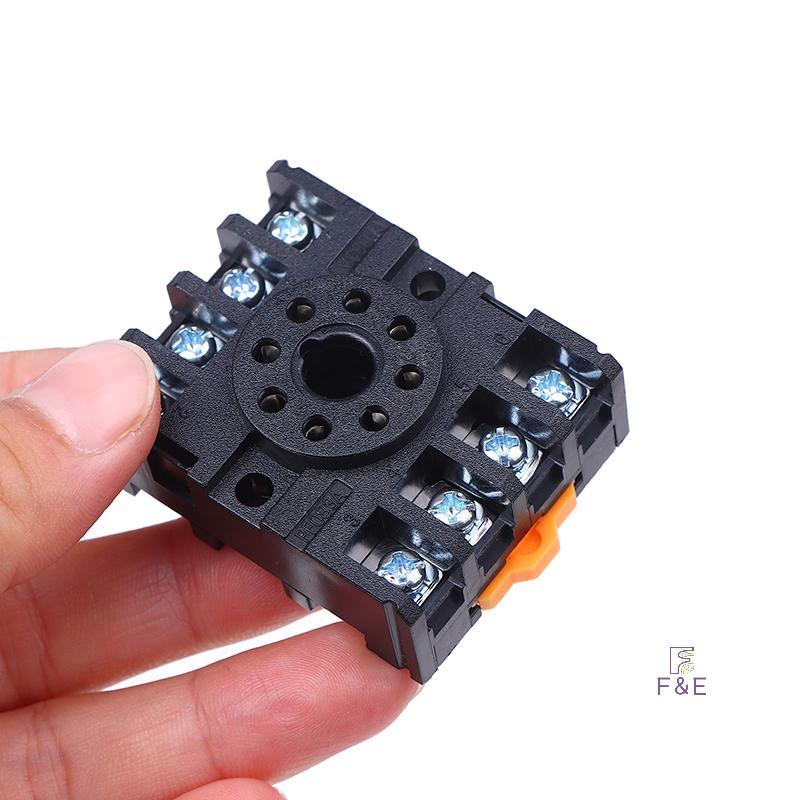 F & E 1 / 5 Cái PF083A Đế Rơ Le Điện Soet 8 Chân Rơ Le Soet Cho MK2P AH3 ASY DH48S Đường Sắt Gắn Mới