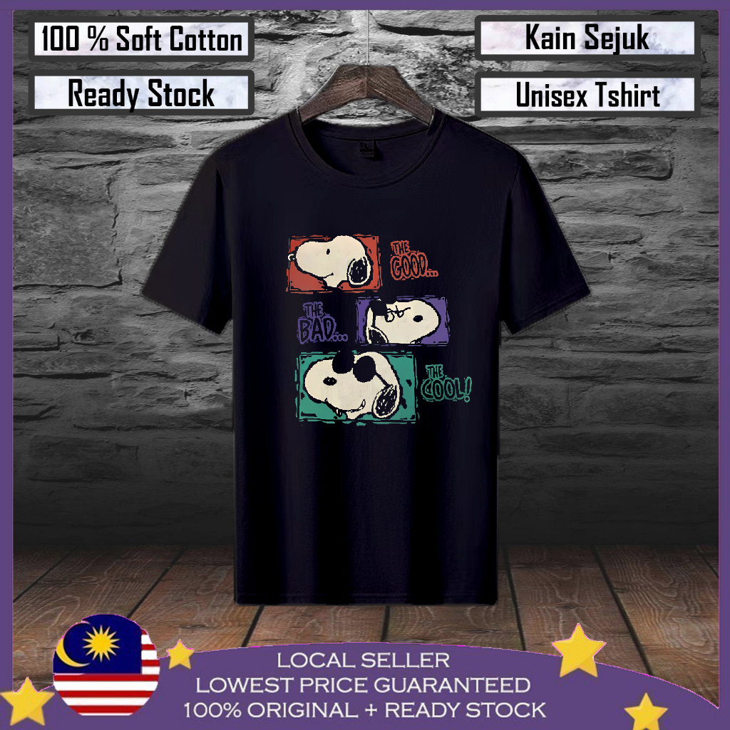SNOOPY thời trang Joker ngắn tay cotton Snoopy áo thun in hình hoạt hình