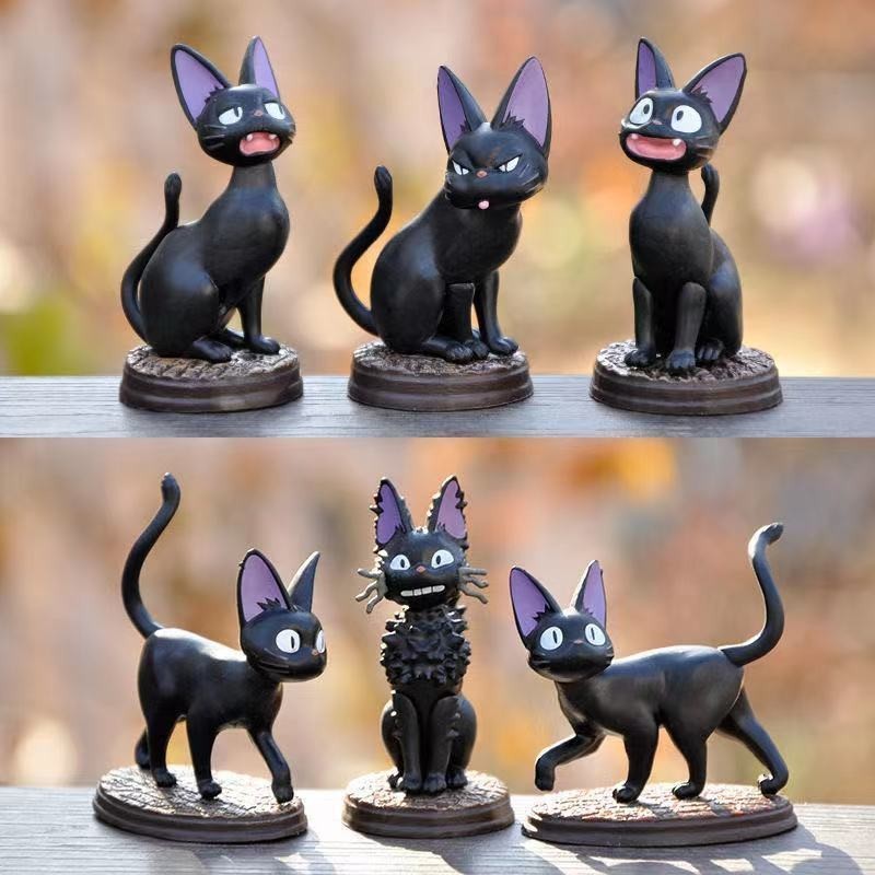 Người Nhật Bản Series Mèo Đen Dễ Thương Jiji Bí Ẩn Hộp Trang Trí Kawaii Búp Bê Nghịch Ngợm Loại Đế M