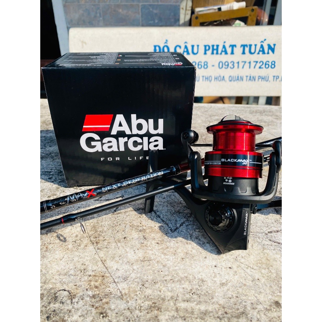 COMBO CẦN + MÁY ABU GARCIA BLACK MAX GIÁ SIÊU HỜI