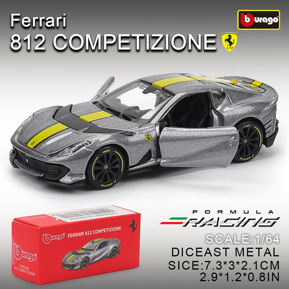 Bburago1: 64 Ferrari E812 COMPETIZIONE Mẫu Bộ Sưu Tập Nhỏ Xe Hợp Kim Mô Hình Đồ Chơi Quà Tặng Cảnh T
