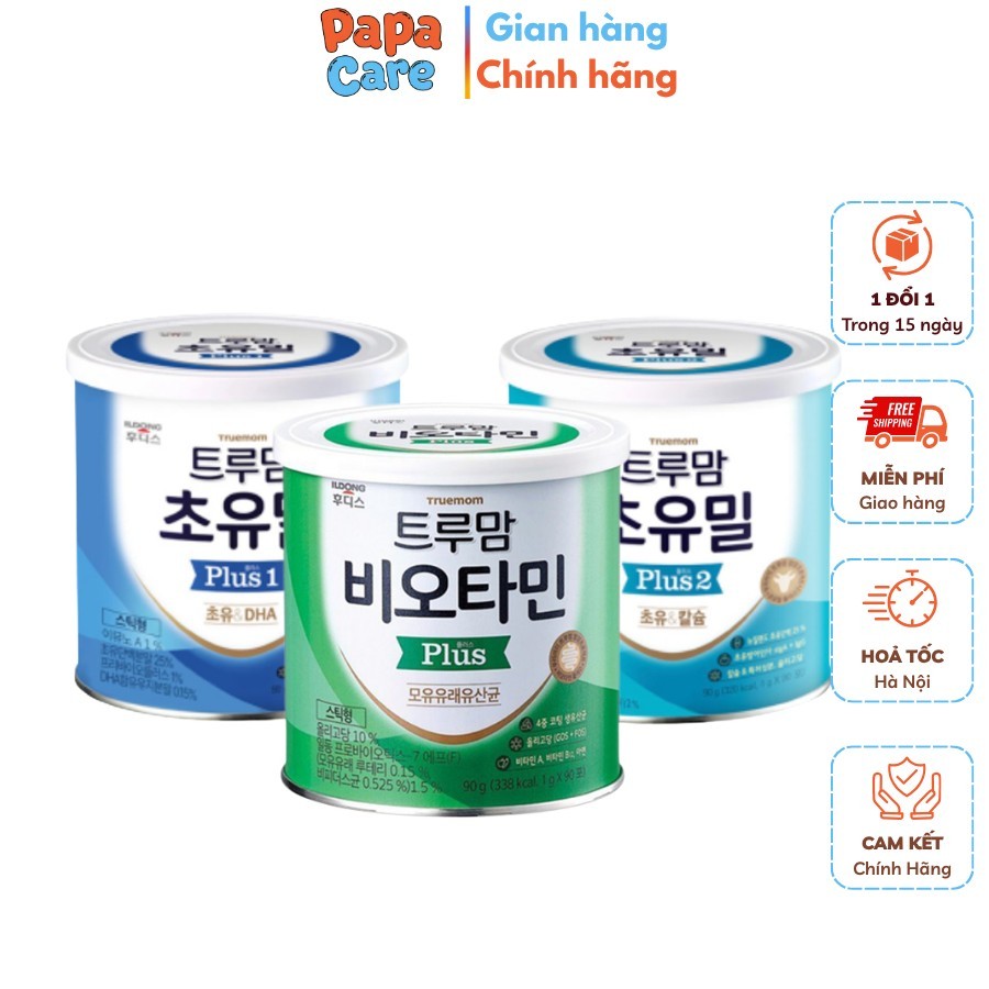 Sữa Non ILDONG Số 1, Số 2 và Men Tiêu Hoá ILDONG Hàn Quốc - Hộp 90 gói