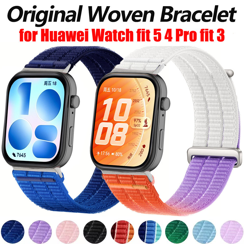 Dây đeo vòng Nylon cho Huawei Watch Fit 5 4 Pro Fit 3 dây đeo cổ tay Vòng tay cho Huawei Watch Fit 5