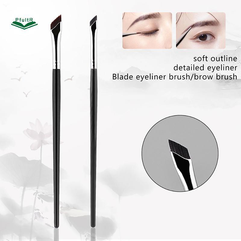 PfultR Nâng cấp Blade Eyeliner Brush Ultra Thin Fine Angle Flat Eyebrow Brush Under Eyes Place Makeu