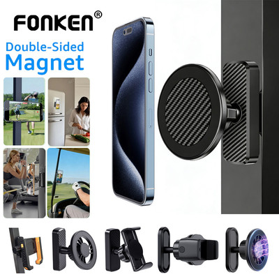 Giá đỡ điện thoại từ tính Fonken 360° Giá đỡ điện thoại có thể điều chỉnh cho phòng tập thể dục Xe Golf Ghi âm tập luyện Phụ kiện tập thể dục