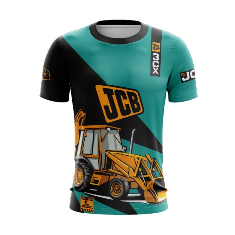 Jcb 3cx Jersey Baju Jcb 3cx Backhoe Áo thun thăng hoa Unisex In đầy đủ