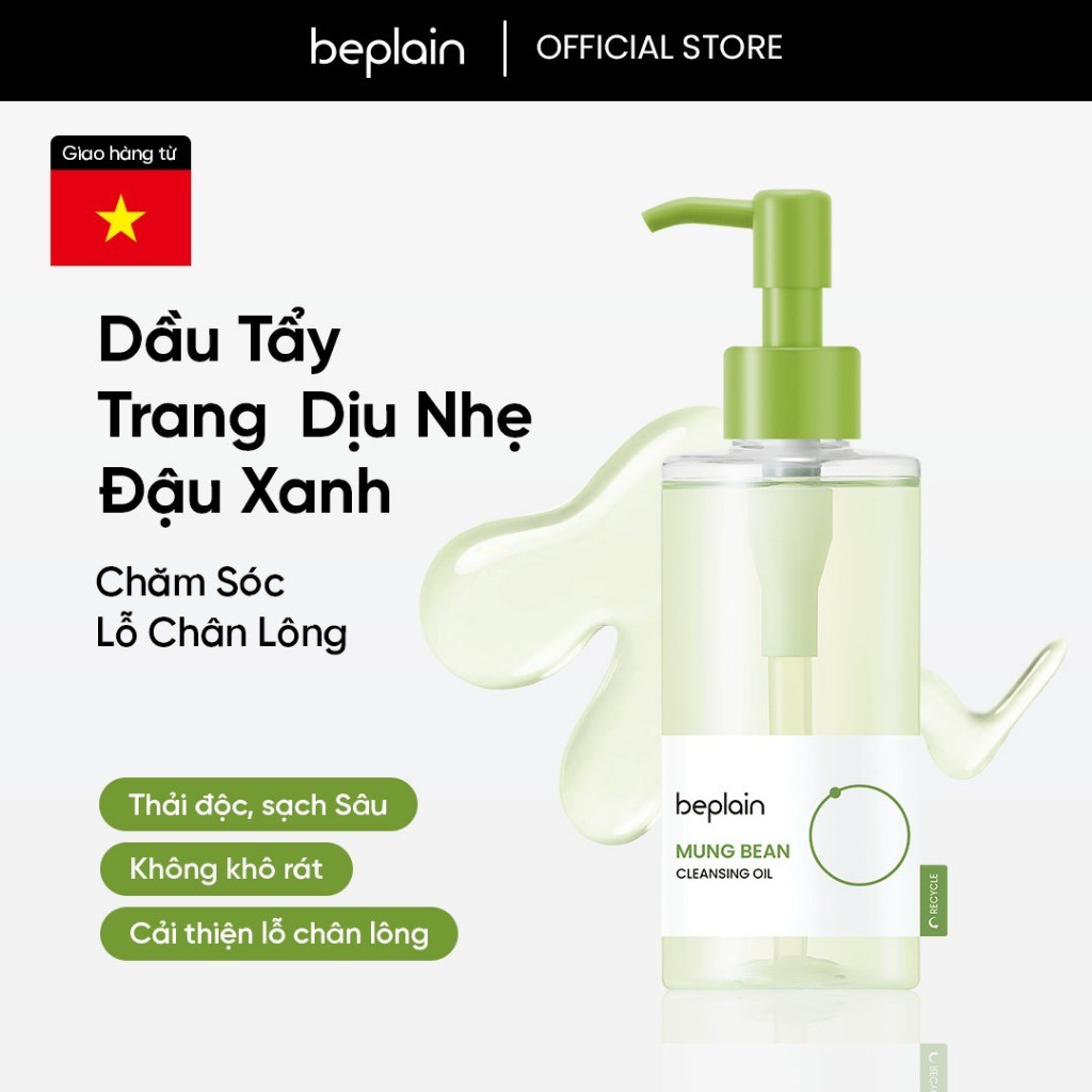 [Beplain Chính Hãng] Dầu Tẩy Trang beplain Đậu Xanh - Mung Bean Cleansing Oil 200ml