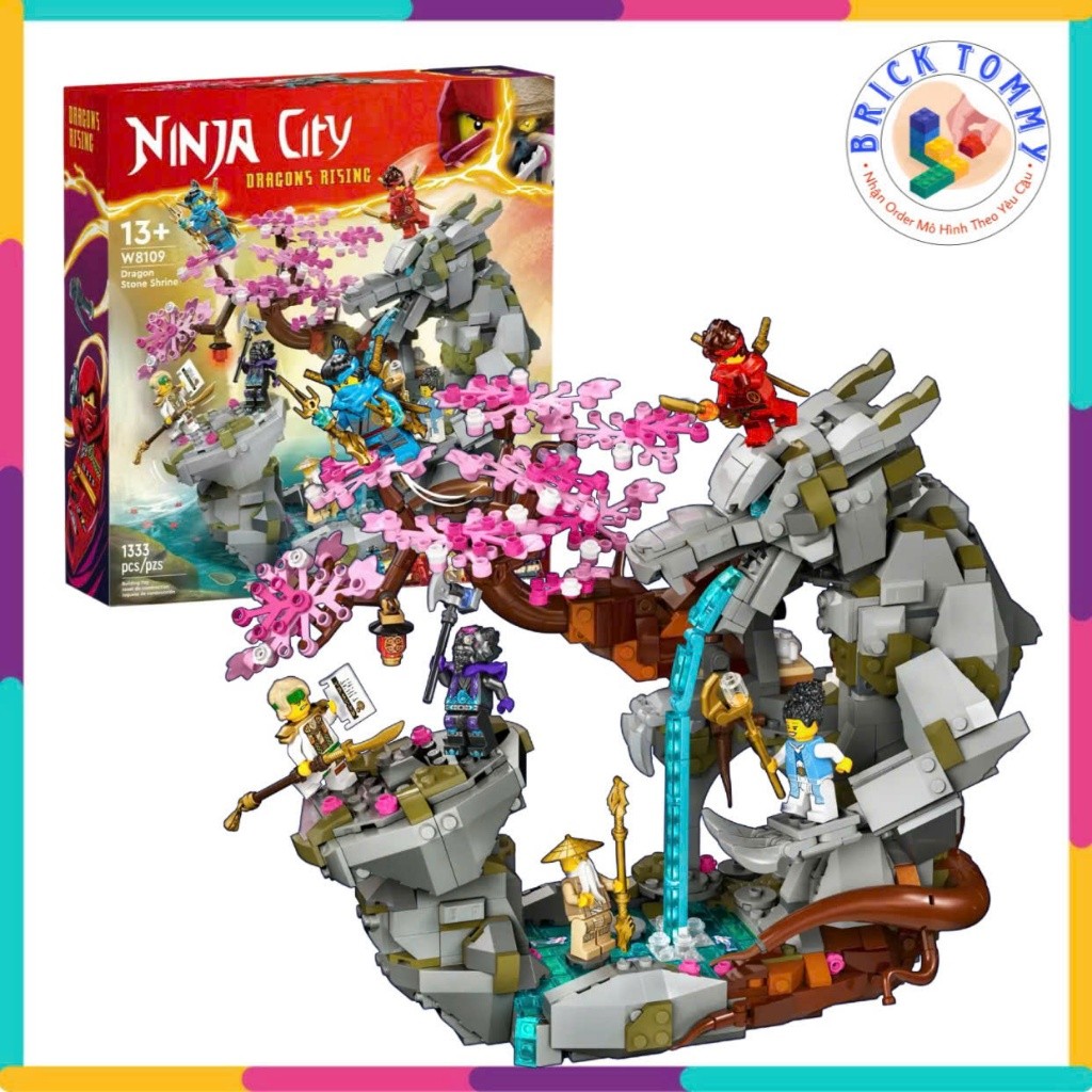 ( Giao ngẫu nhiên ) Mô hình đồ chơi Ninjago thác nước rồng đá Dragon Rising 2 W8109 | 1333 chi tiết
