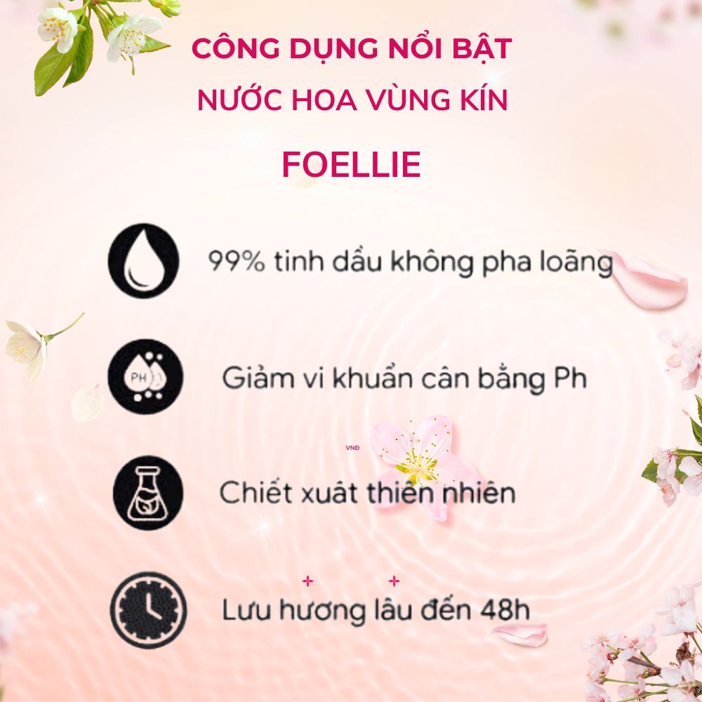 Ảnh 2 của Nước Hoa Vùng Kín Foellie Eau De Inner Beauty Perfume mùi hương ngọt ngào, quyến rũ, cho mọi loại da